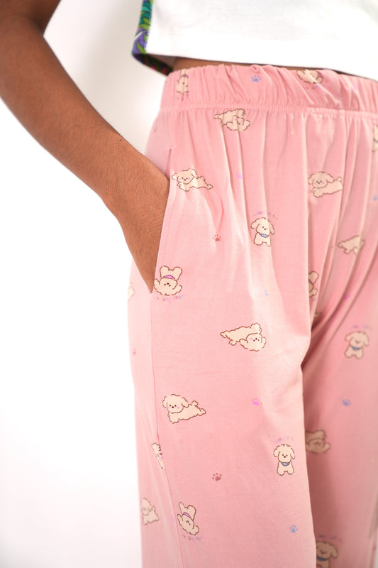 Baby pink teddy cloud lounge pants