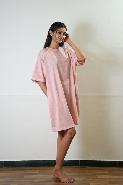 Soft pink check
