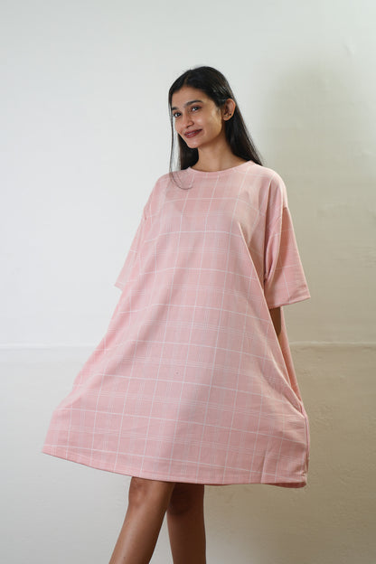 Soft pink check