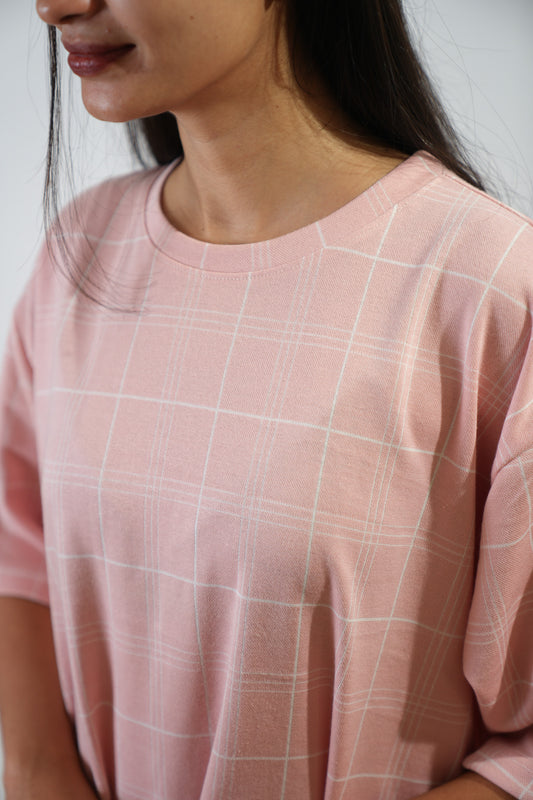 Soft pink check