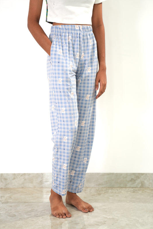 Blue gingham bear