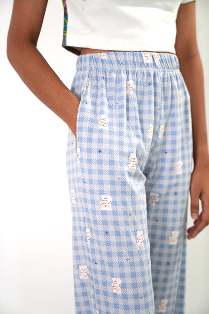 Blue gingham bear